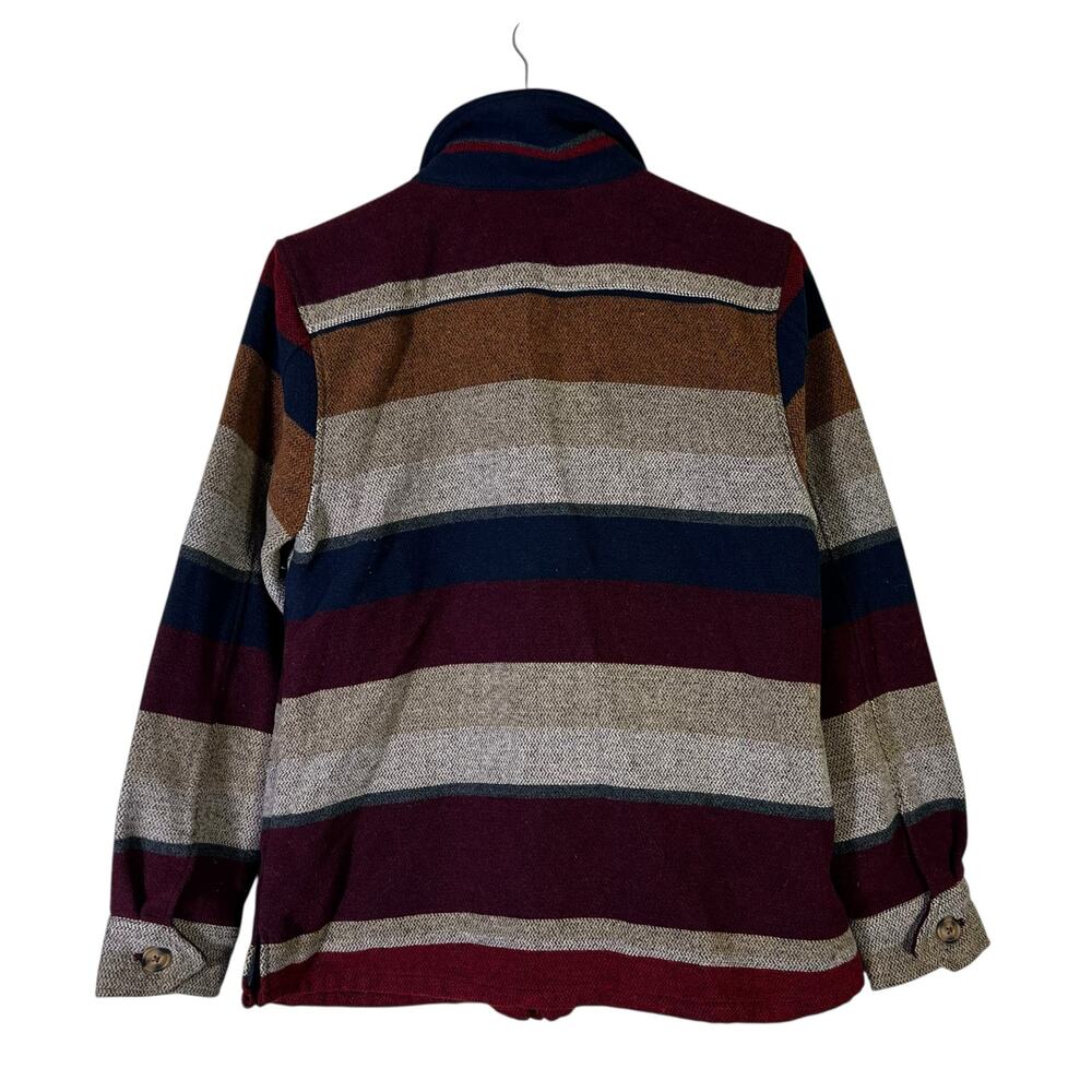 Idyllwind Striped Knit Shacket Womens M Red Gray Coastal Cowgirl Boho Western - Picture 5 of 7